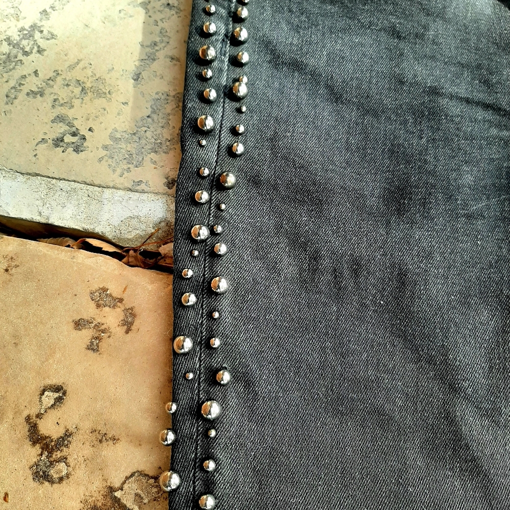 Awesome studded driftwood jeans. - Picture 4 of 4